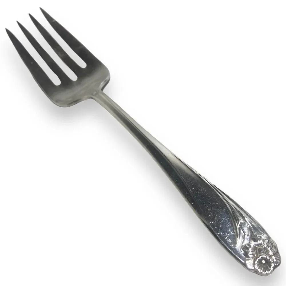 1847 Rogers Bros DAFFODIL International Silver Plate Serving Fork Replace 8 7/8